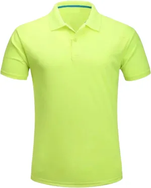 Men Quick Dry Golf Polo Shirt Summer Short Sleeve Slim Basic Tops Lightweight Casual Sports Shirt