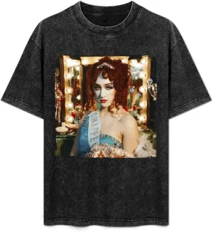 Men Women Vintage Oversized Drop Shoulder Short Sleeve T-Shirt Casual Wash Solid Tee Shirt Tops