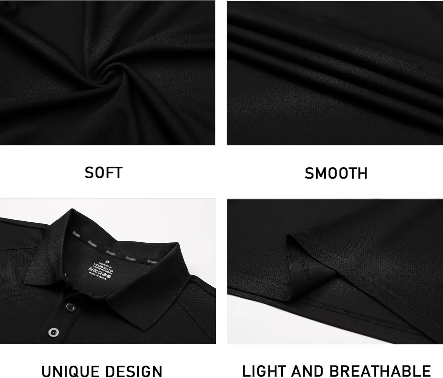 Mens 1/3 Pack Polo Shirt Moisture Wicking Dry Fit Performance Athletic Short Sleeve Golf Shirt