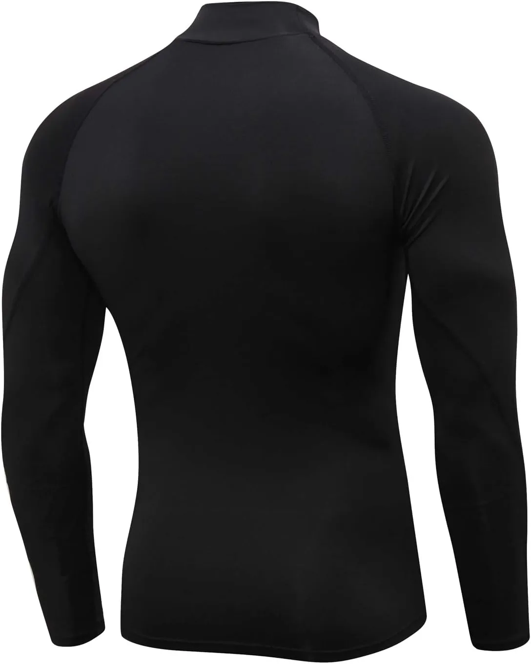 Mens 2 Pack Mock Turtleneck Compression Shirt Long Sleeve Sports Undershirt Athletic Baselayer Running T-Shirt