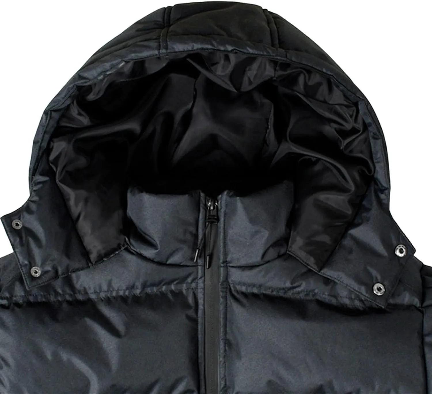 Men's Bread Cloth Winter Hooded Full-Zipper Solid Color Padded Plus Size Cotton Coat Jacket plus Size down Coats