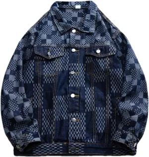 Men's Denim Jacket, Spring and Autumn Casual Jacket, Workwear Outerwear, Hip Hop Style Top