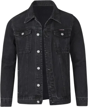 Men'S Denim Jackets Distressed Vintage Jean Jacket Single Breasted Windbreaker Slim Fit Denim Jacket Men Outerwear Coat