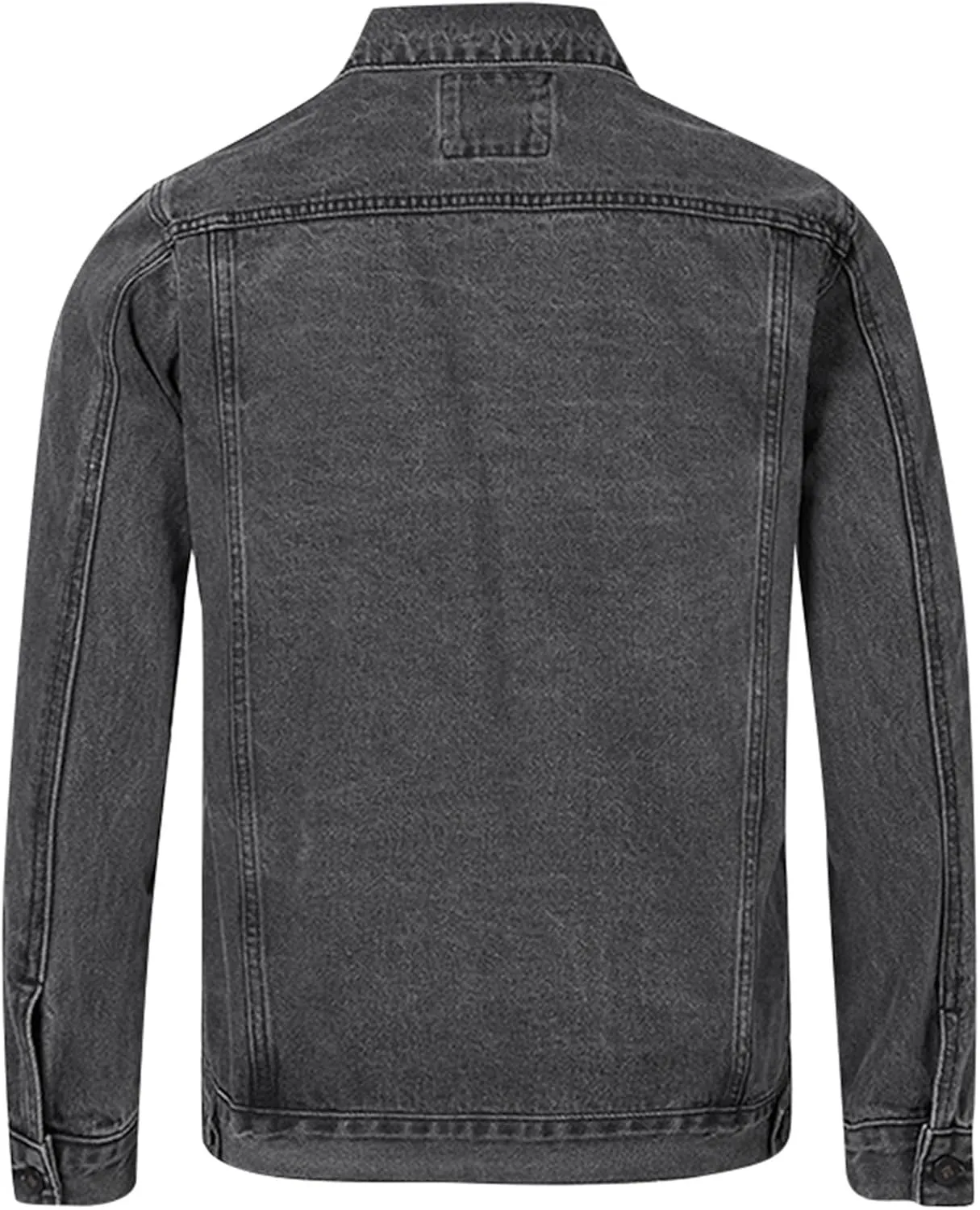 Men'S Denim Jackets Distressed Vintage Jean Jacket Single Breasted Windbreaker Slim Fit Denim Jacket Men Outerwear Coat