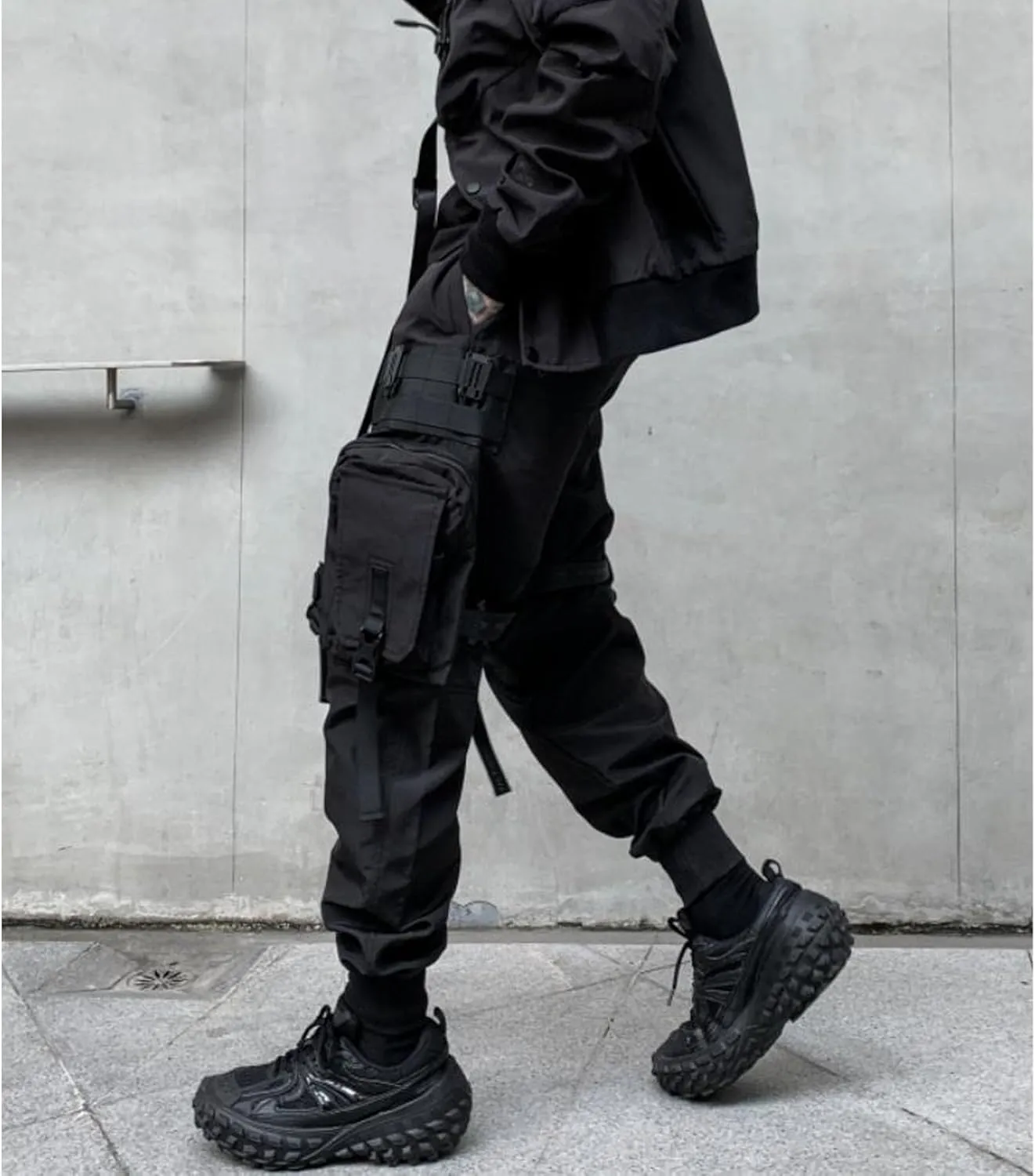Men's Functional Style Multi Pocket Pants Techwear Punk Harem Pants Mens Cargo Jogger Pants Streetwear Pants