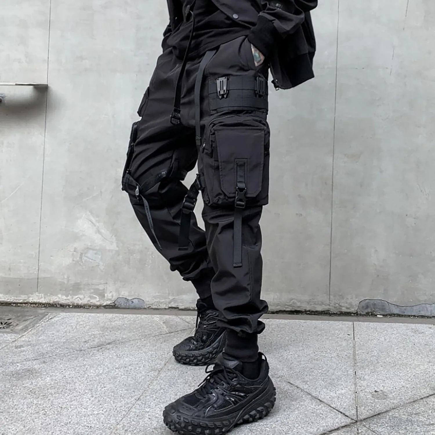 Men's Functional Style Multi Pocket Pants Techwear Punk Harem Pants Mens Cargo Jogger Pants Streetwear Pants