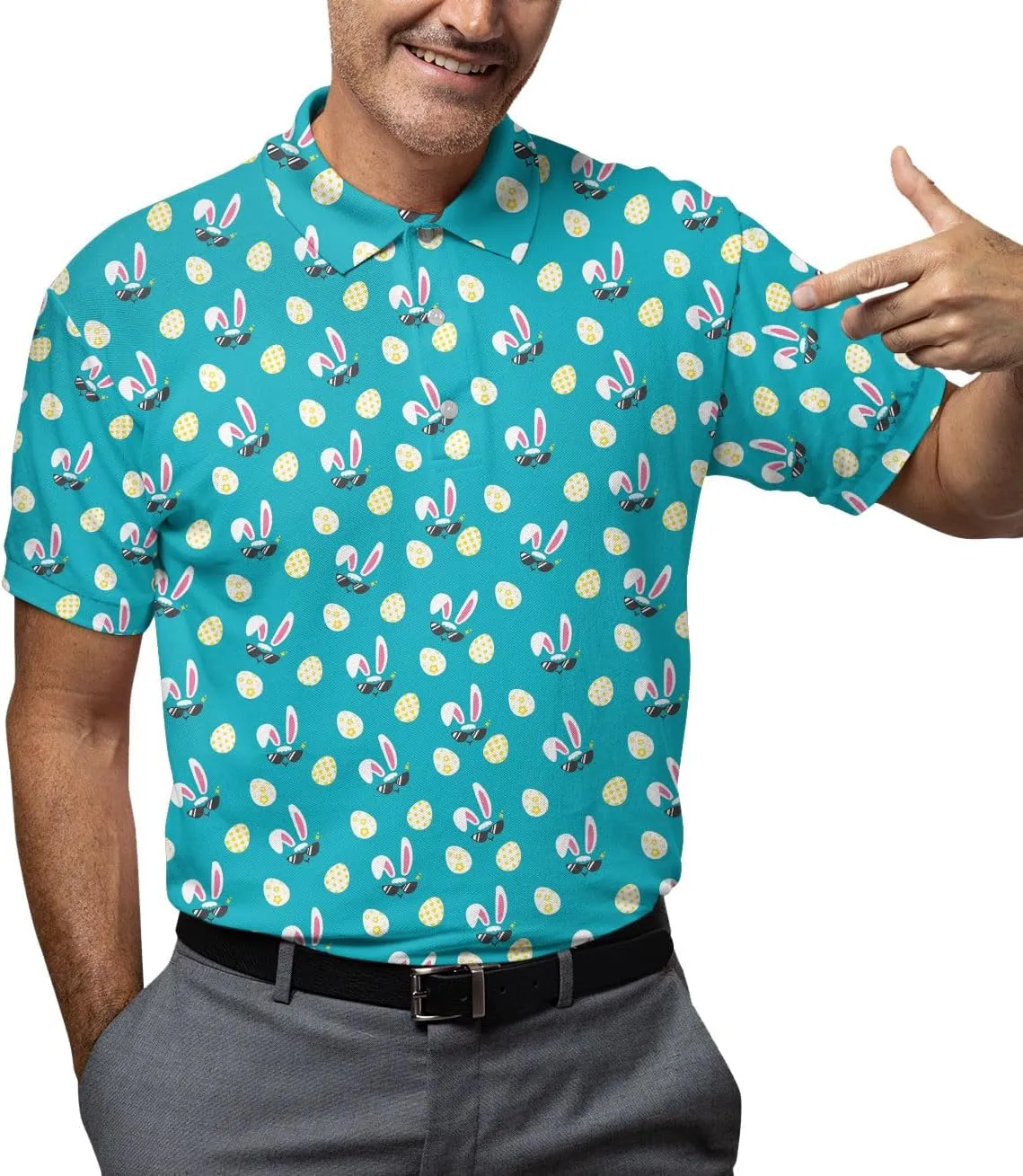 Men's Golfing Avocado Golfers Golf Polo Shirt Funny Avocado Golf Polo Golf Shirts for Men