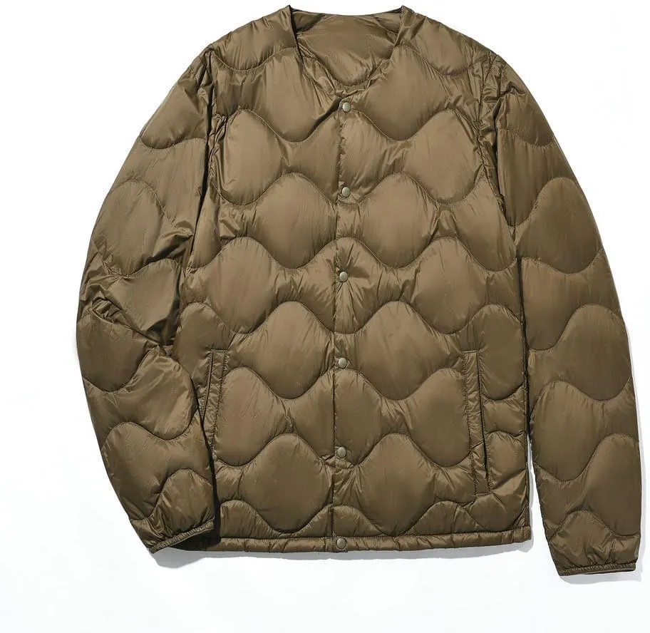 Men's Lightweight Down Jacket Collarless Down Jacket