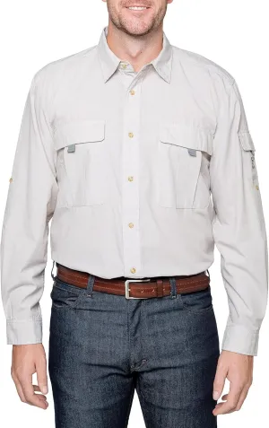 Men's Long Sleeve Field Shirt Pro, UPF 30  Outdoor Fishing Shirt with Built in Bug Protection