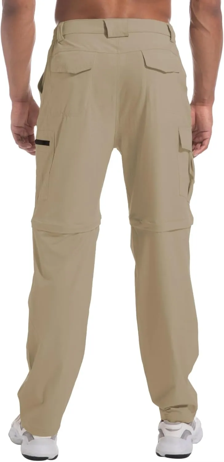 Mens Outdoor Hiking Pants Convertible Lightweight Water Resistant Quick Dry Zip Off Fishing Travel Camping Tactical Pants