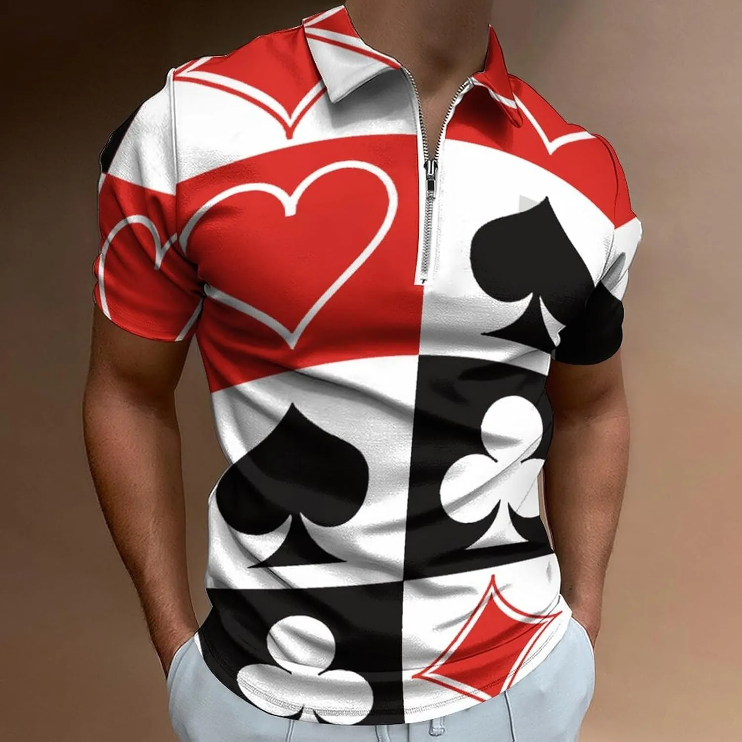 Mens Polo Shirts Short Sleeve Moisture Wicking Golf Polo Athletic Collared Shirt Tennis T-Shirt Tops