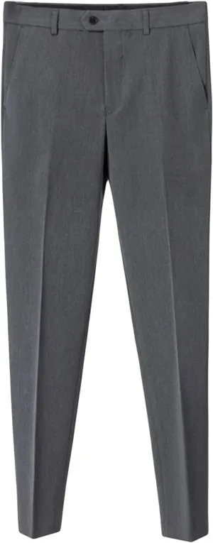 Men'S Stretch Dress Pants Slim Fit Skinny Suit Pants Casual Fashion Retro Tapered Business Dress Chino Pants (36,Grey)