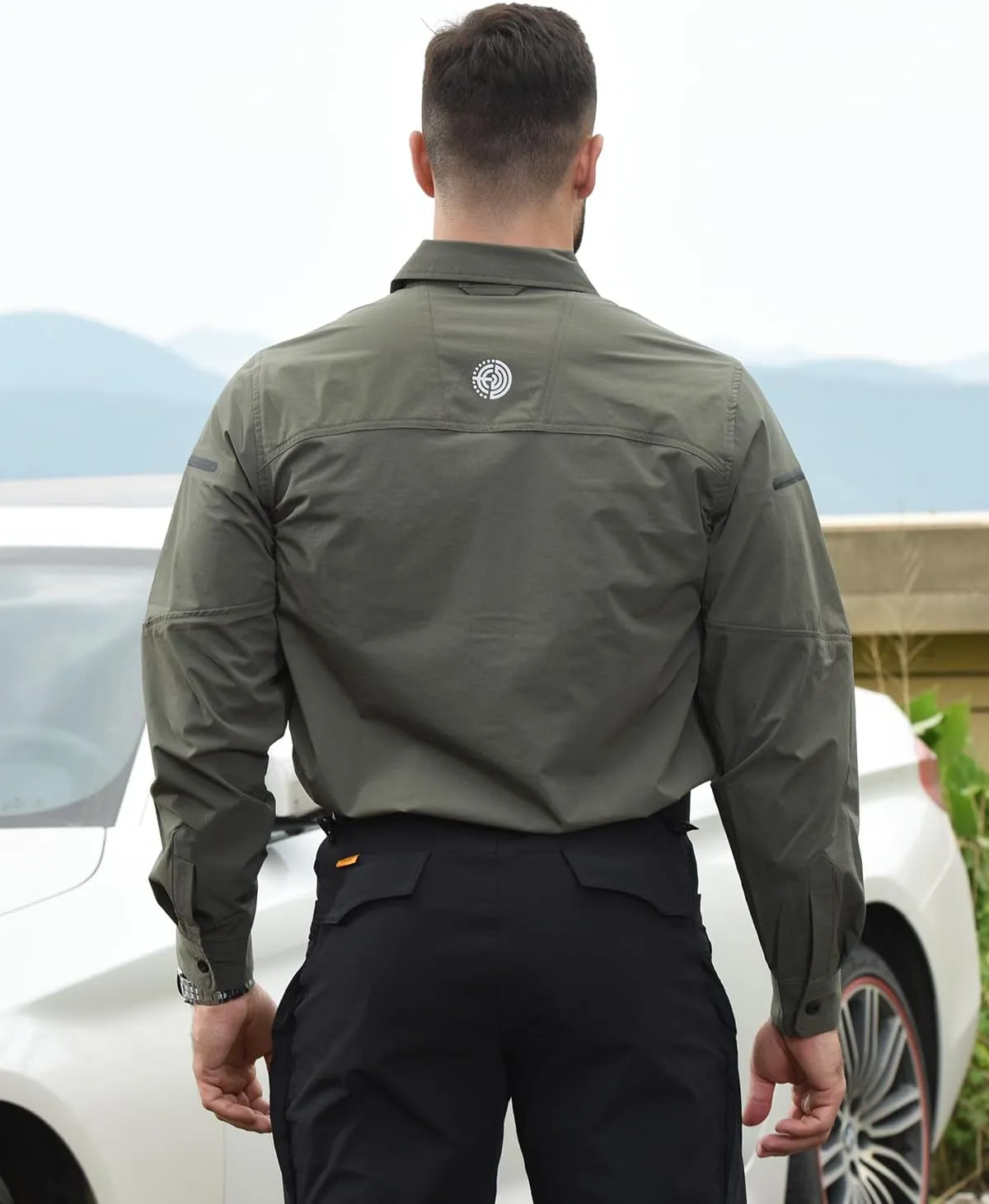 Men's Tactical Shirt Fishing Shirts Long Sleeve Sun Protection Breathable Quick Dry Work Shirt for Hiking