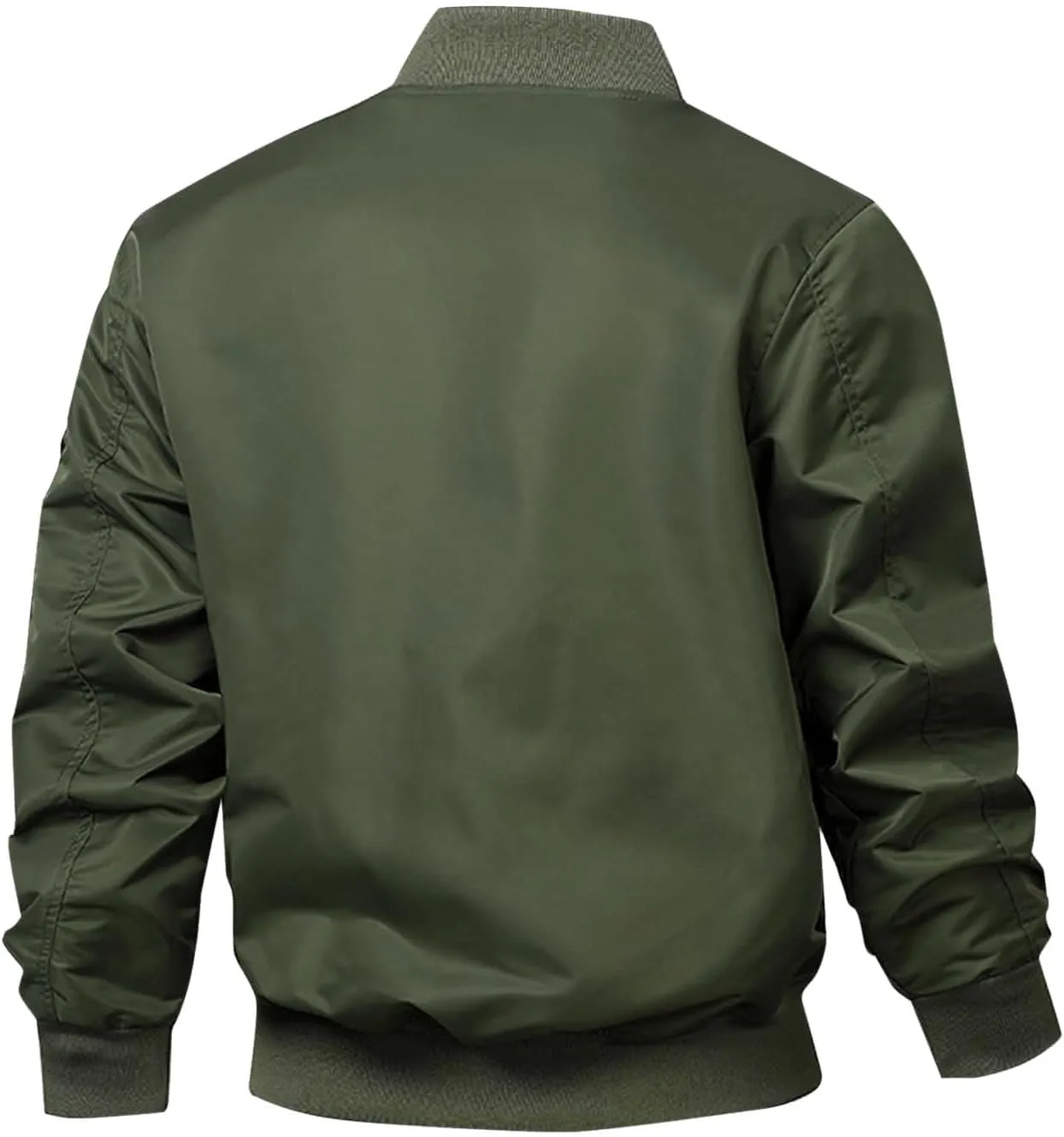 Mens Winter Coats Padded Bomber Jackets Warm Down Parkas Trendy Zip Up Jacket Thermal Cotton Overcoats with Pockets