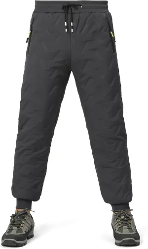 Men's Winter Snow Pants Sherpa Lined Sweatpants Thicken Warm Fleece Pants Sports Jogger Pants