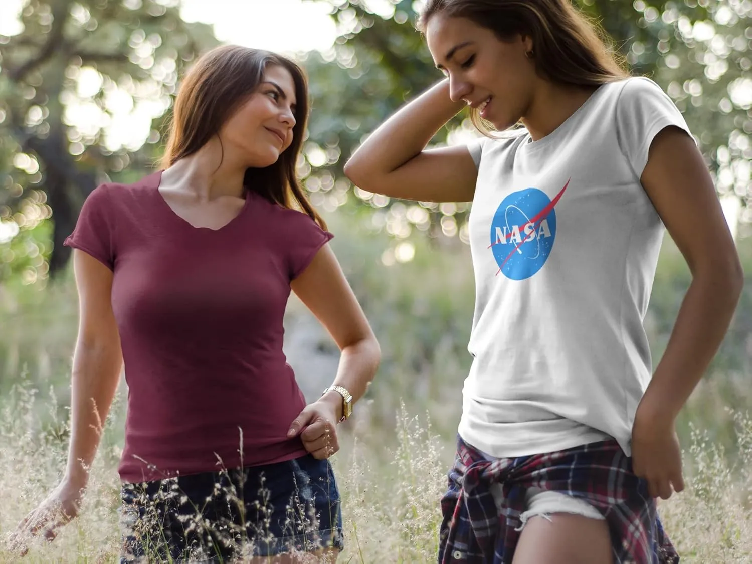 NASA Logo Womens Organic T Shirt