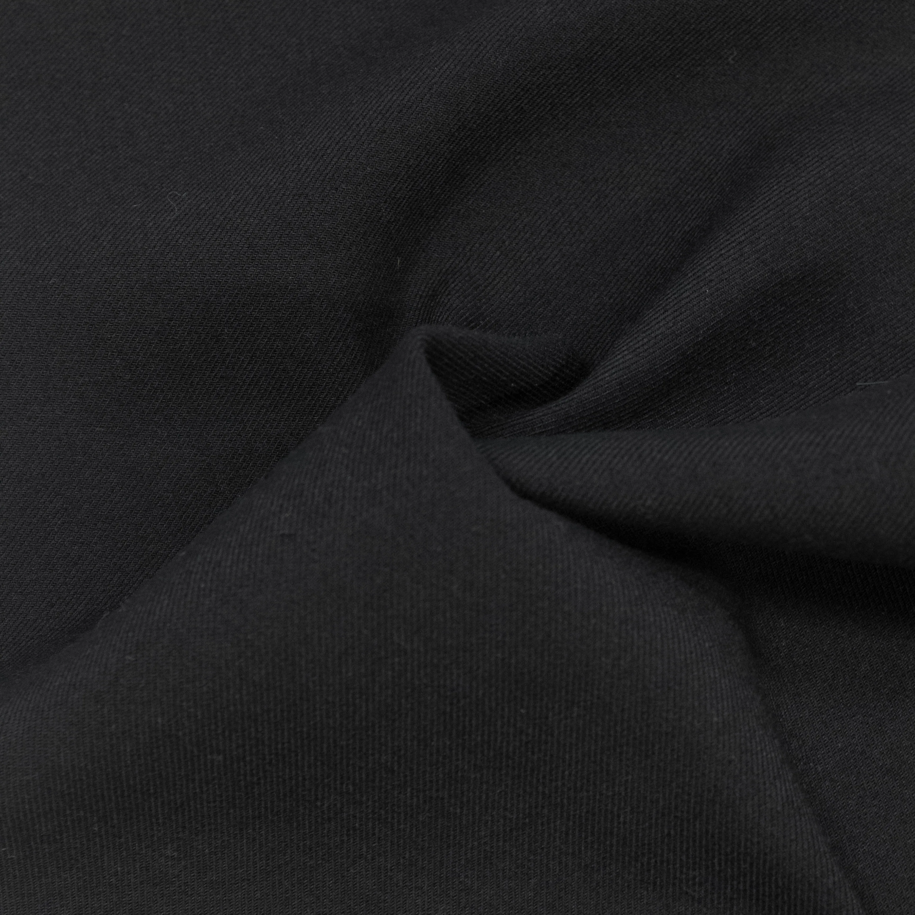 Neil Black Wool Blend Stretch Double Face