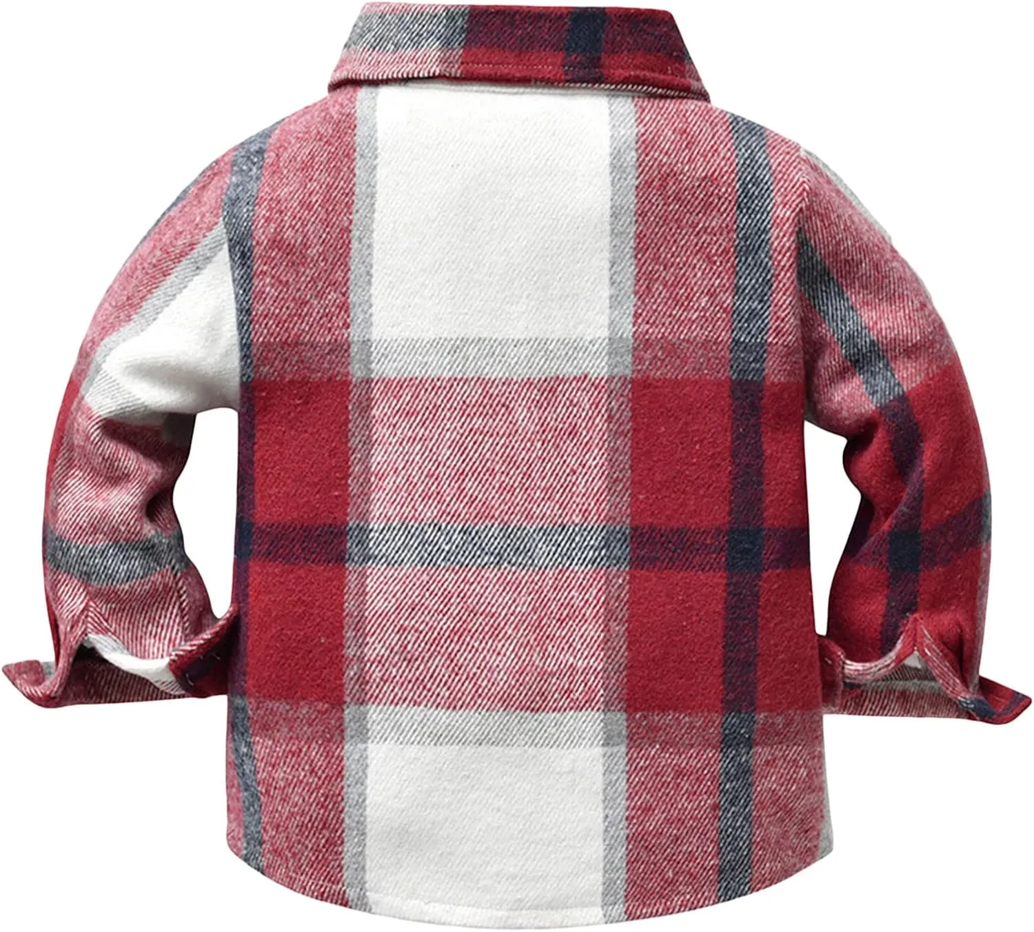 Neutral Kids Autumn Winter Coat Toddler Girls Boys Cute Button Down Plaid Flannel Jacket Shacket Outerwear