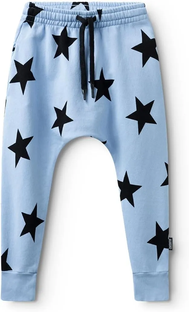 NUNUNU Baggy Pants, Kids and Babies Harem Sweatpants, Boys and Girls, 100% Cotton, Unisex, 0-14 Years