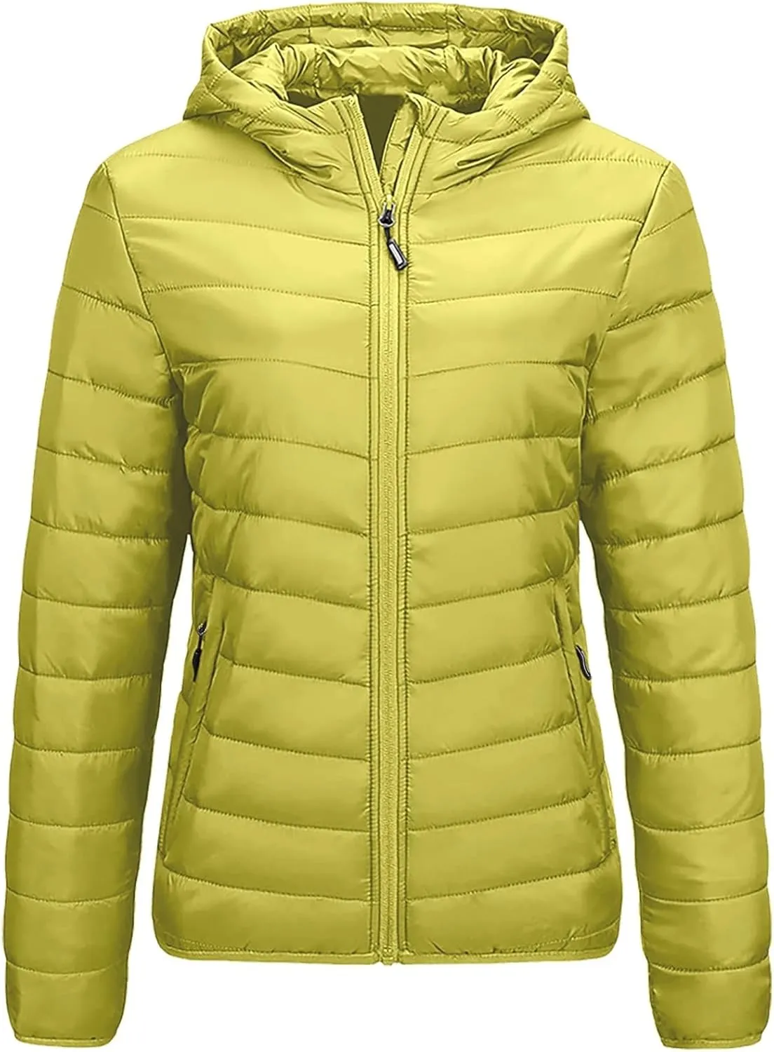 Packable Puffer Jacket for Women Lightweight Down Coat Full-Zip Quilted Jackets Water-Resistant Warm Outwear