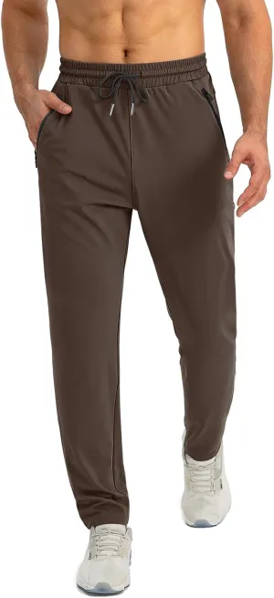 Palcomfy Pants for Me - Mens Gym Pants with Zipper Pockets Breathable Quick Dry Pants Stretch Outdoor Glide Pants Men