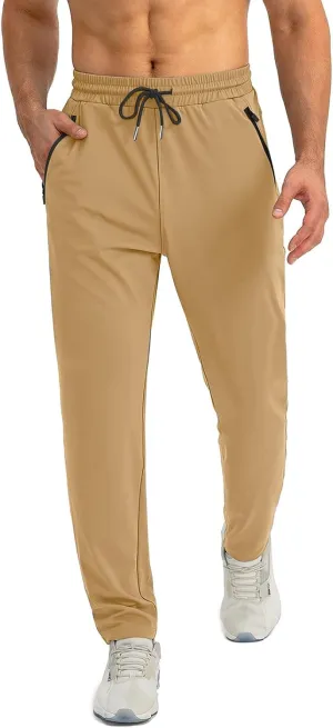 Palcomfy Pants for Me - Mens Gym Pants with Zipper Pockets Breathable Quick Dry Pants Stretch Outdoor Glide Pants Men