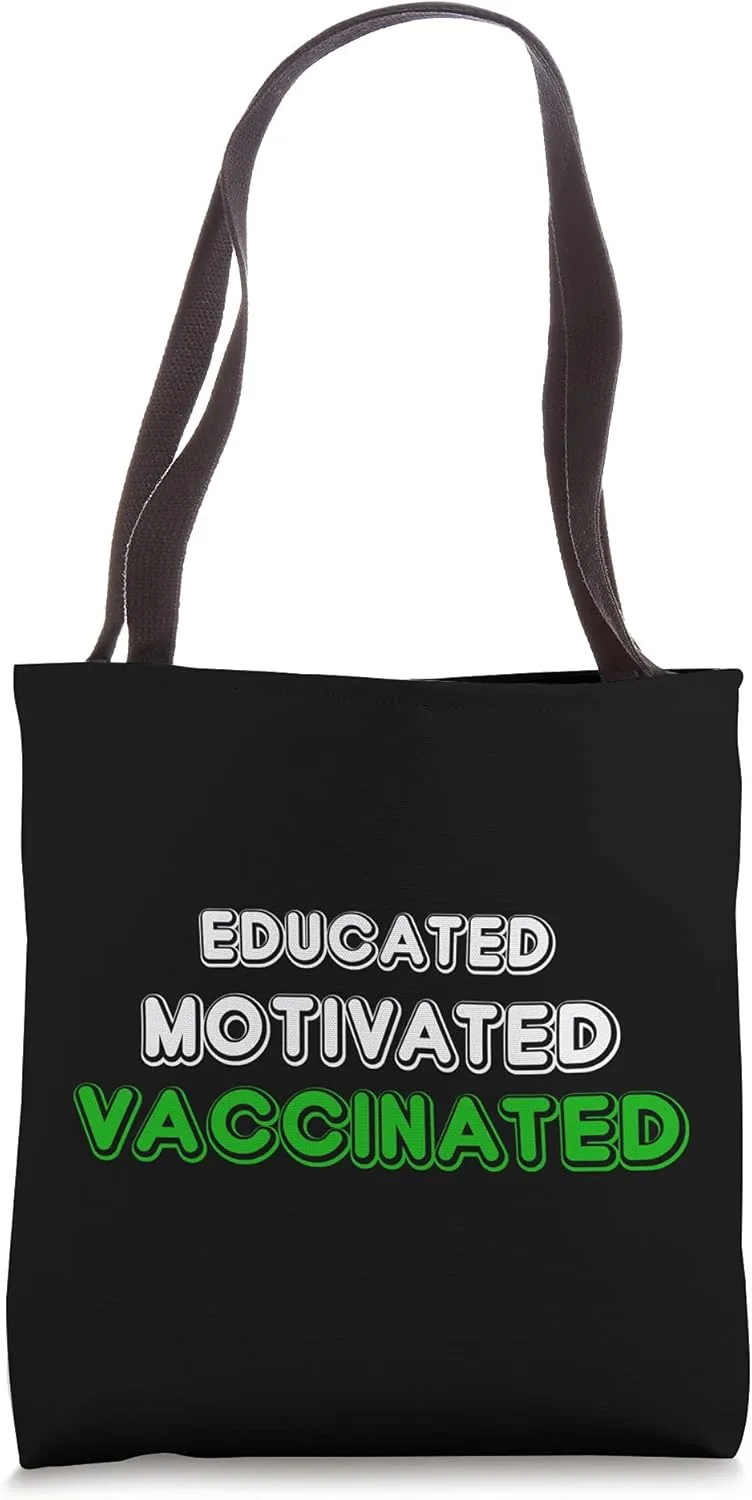 Pro Vaccinated Tshirts Cool Humor Doctor Nurse Vaccinated Tote Bag