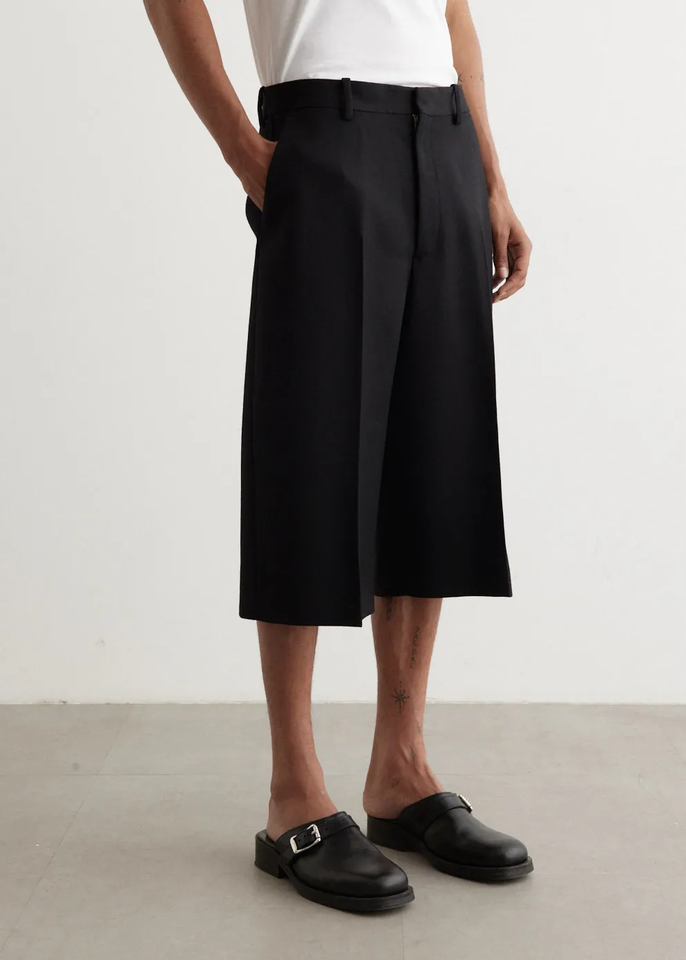 Rany Heavy Wool Twill Shorts
