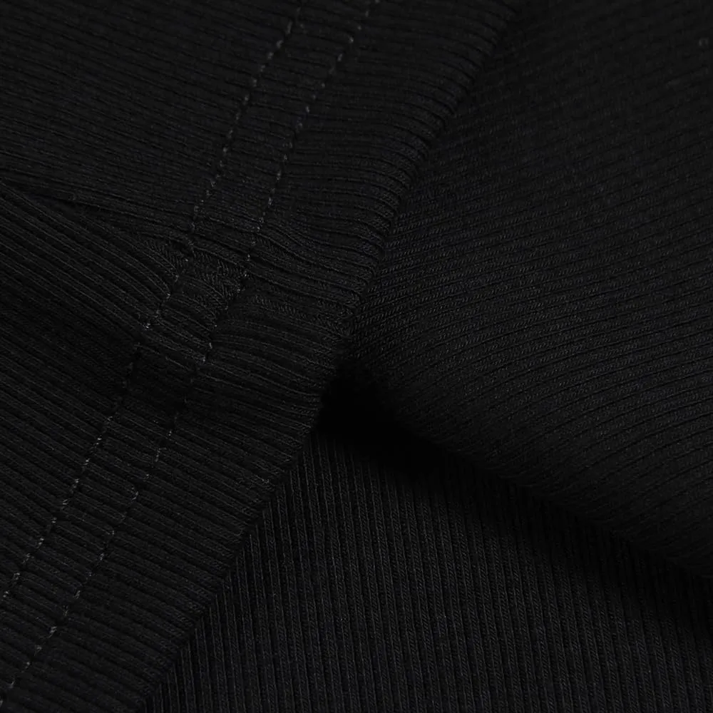 Roselux Women Crew Neck Ribbed Fitted Tight Tshirt Short Sleeve Shirt Basic Knit Top