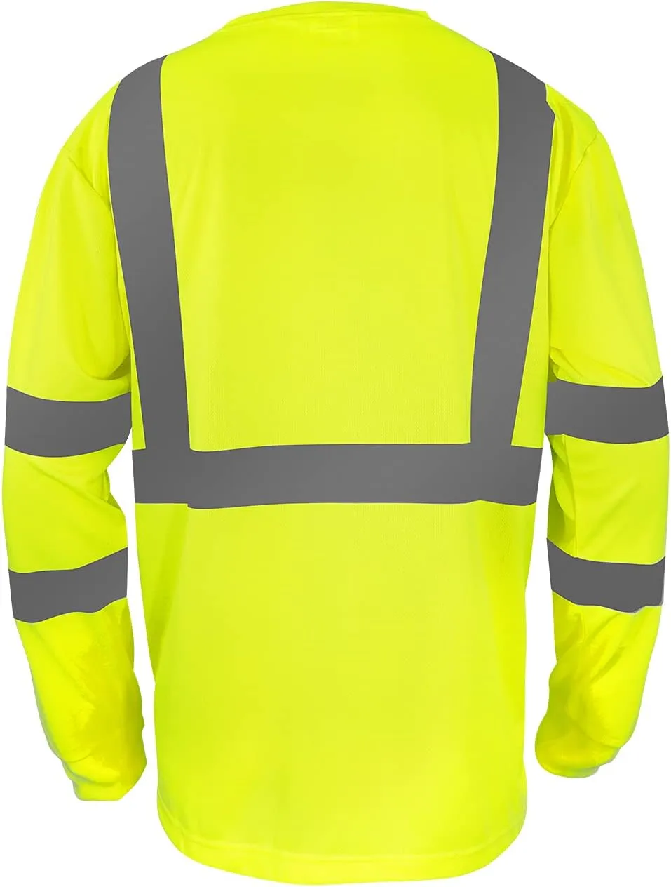 Safety Shirt Long Sleeve High Visibility Reflective Breathable T Shirt for Work Warehouse Construction Class 3