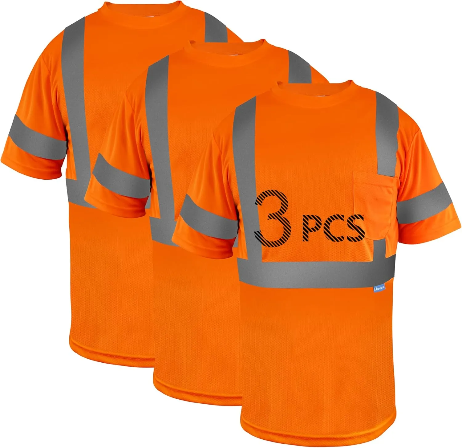 Safety Shirt short Sleeve High Visibility Reflective Breathable T Shirt for Work Warehouse Construction Class 3