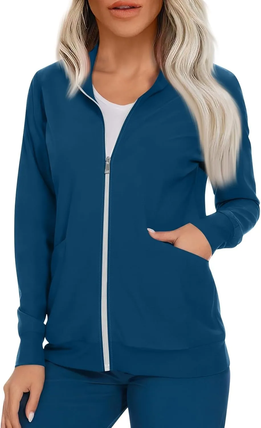 Scrub Jackets for Woman Printed Nurse Jackets for Women Scrub Jackets for Women Zip Up Nursing Jackets for Nurses