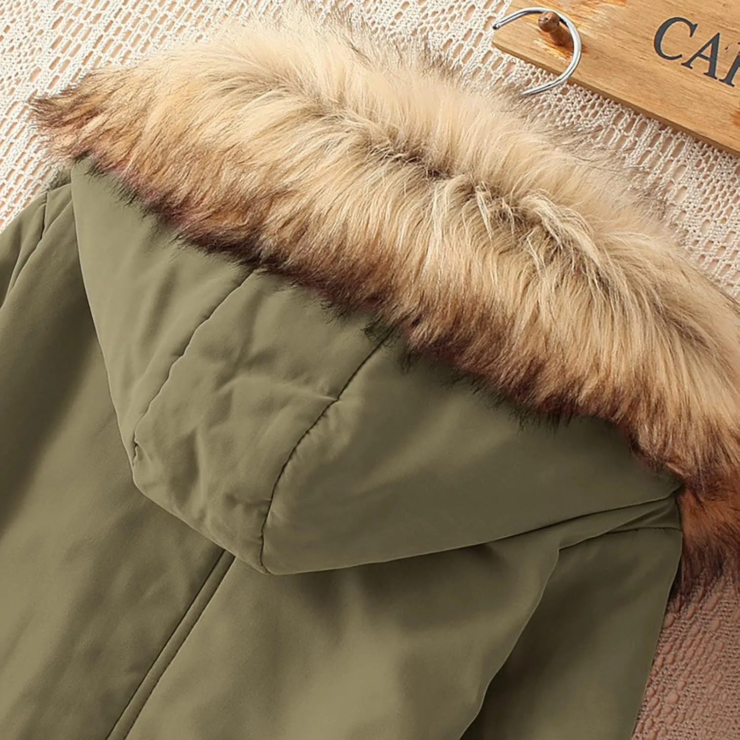 SGASY Women's Winter Coats Fleece Lined Zip Up Jacket Long Winter Warm Fuzzy Coat Windproof Hoodie Outwear with Pockets