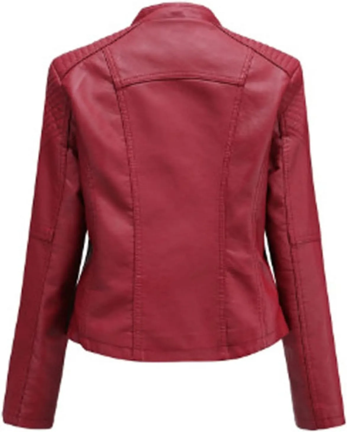 SHAOBGE Womens Long Sleeve Fleece Jacket Women Ladies Lapel Motor Jacket Coat Zip Biker Short Womens Fleece Jacket with
