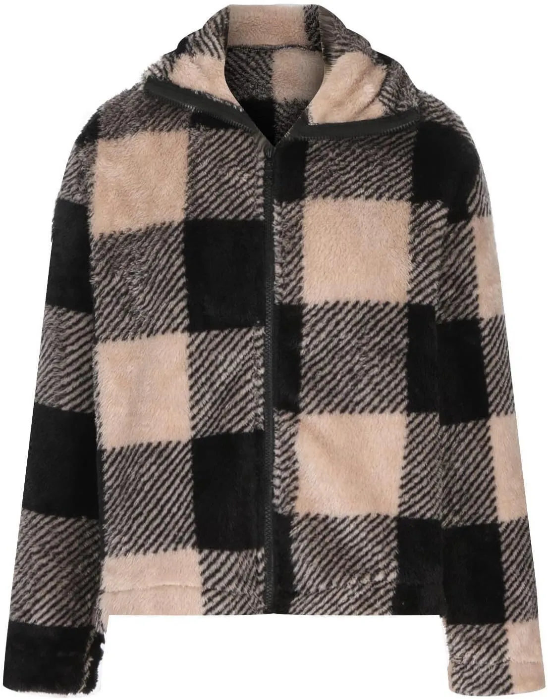 SHAOBGE Womens Plaid Shacket Fall Jacket Fleece Lined Button Down Peacoats Plaid Lapel Casual Coats Y2K Shirt Jackets 2023