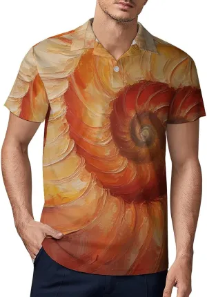Snail Shell Men's Polo-Shirt Regular-Fit Short Sleeve Sports Quick Dry Golf Tennis T-Shirt