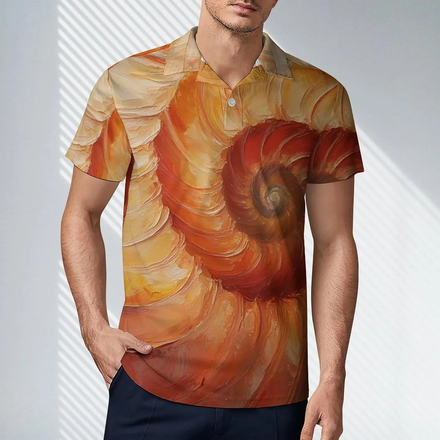 Snail Shell Men's Polo-Shirt Regular-Fit Short Sleeve Sports Quick Dry Golf Tennis T-Shirt