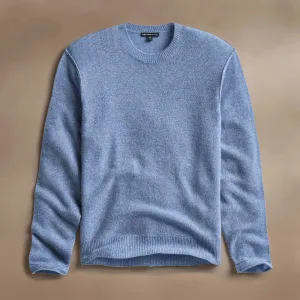 Soft Featherweight Cashmere Crew - Blue Sky