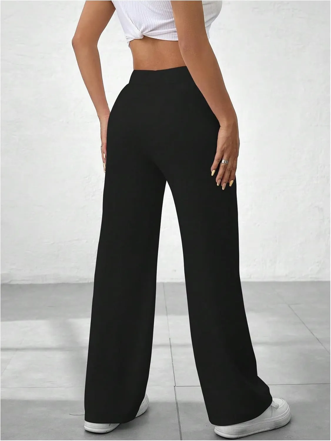 SOLY HUX Women's Sweatpants High Waisted Straight Leg Pants Drawstring Fall Casual Trousers