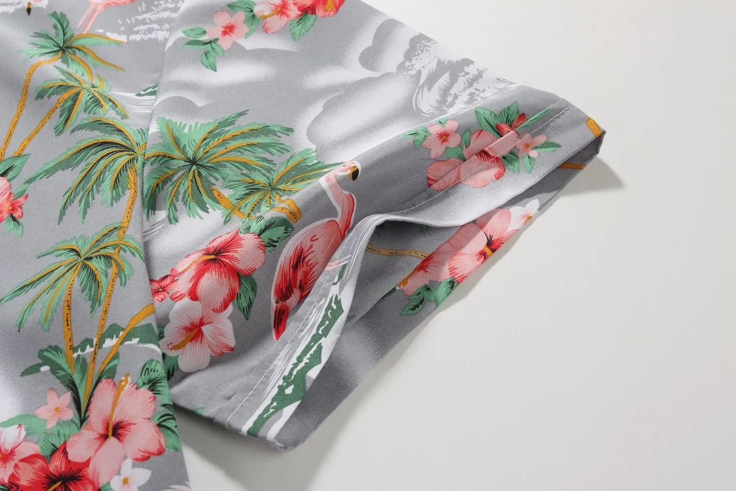 SSLR Pack Hawaiian Shirt for Men Flamingo Short Sleeve Casual Button Down Shirts Summer Beach Shirt