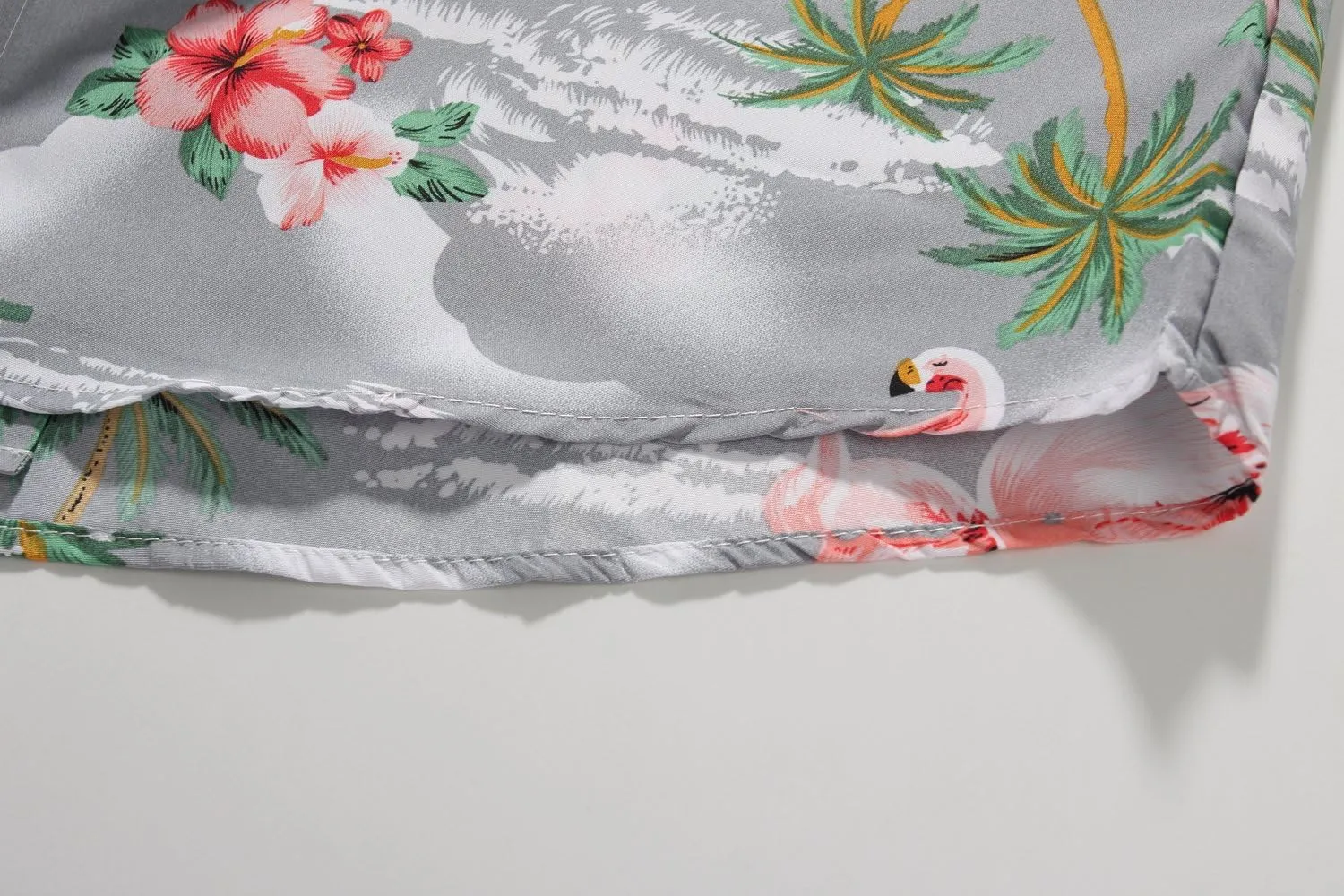 SSLR Pack Hawaiian Shirt for Men Flamingo Short Sleeve Casual Button Down Shirts Summer Beach Shirt