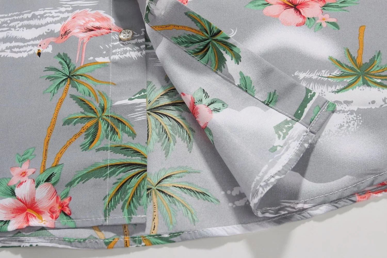 SSLR Pack Hawaiian Shirt for Men Flamingo Short Sleeve Casual Button Down Shirts Summer Beach Shirt