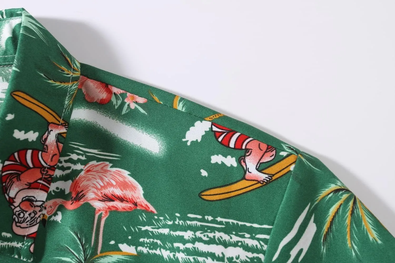SSLR Pack Hawaiian Shirt for Men Flamingo Short Sleeve Casual Button Down Shirts Summer Beach Shirt
