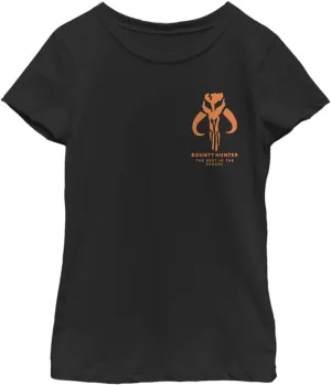 STAR WARS Mandalorian Stoic Front Girls Short Sleeve Tee Shirt