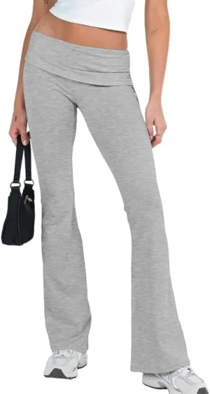 SVALIY Womens Flare Leggings Yoga Pants Women Fold Over Bootcut Lounge Workout Pant