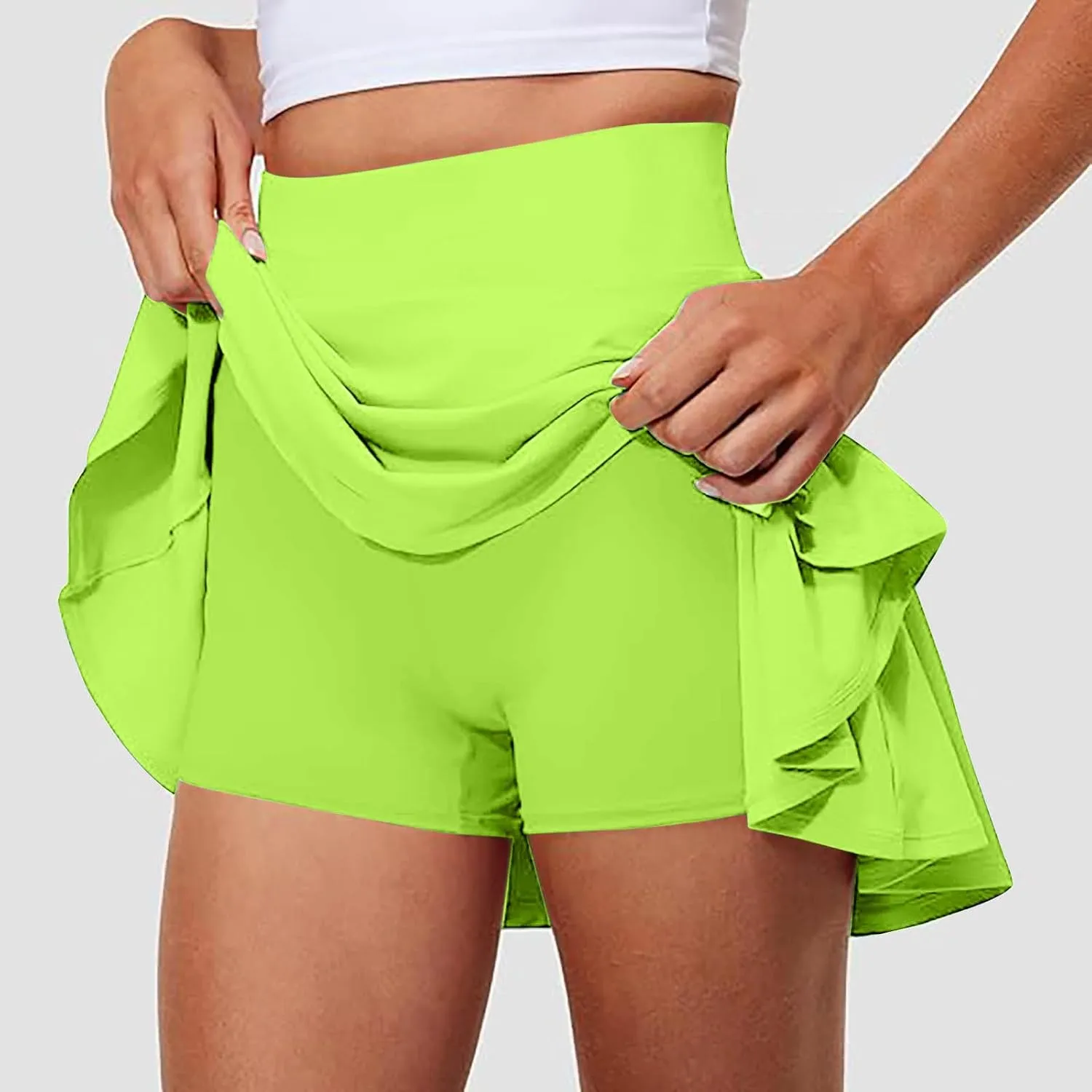 Tennis Skirts for Women Built in Shorts High Waisted Skorts Mini Skirt with Pockets for Golf Athletic Running Workout