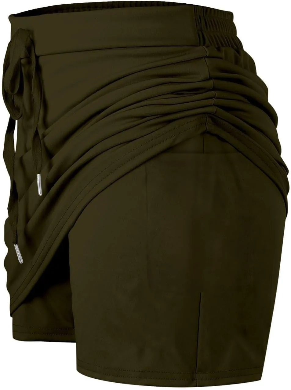 Tennis Skirts for Women Golf Athletic Activewear Skorts Drawstring Elastic Workout Running Mini Skirts with Pockets