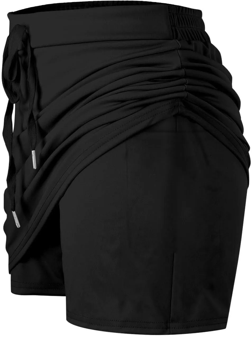 Tennis Skirts for Women Golf Athletic Activewear Skorts Drawstring Elastic Workout Running Mini Skirts with Pockets