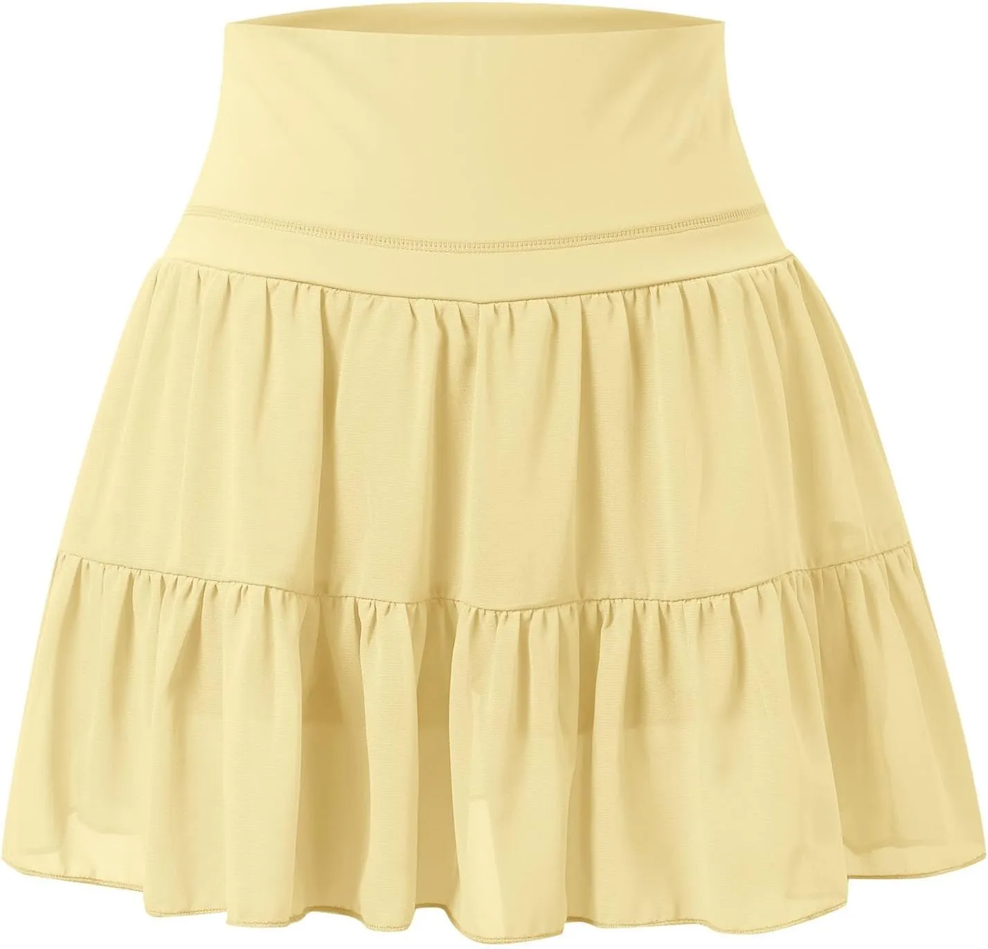 Tennis Skirts for Women with Shorts High Elastic Waist Ruffles Workout Running Skirts with Pocket Sports Athletic Skorts
