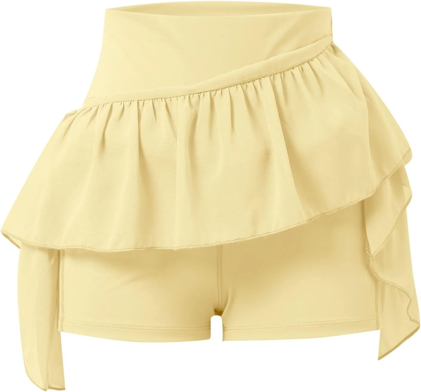 Tennis Skirts for Women with Shorts High Elastic Waist Ruffles Workout Running Skirts with Pocket Sports Athletic Skorts